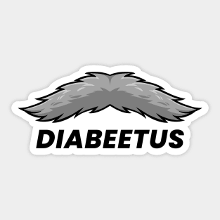 Diabeetus mustache Sticker